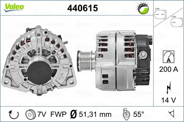 Valeo 440615 - Alternator autospares.lv