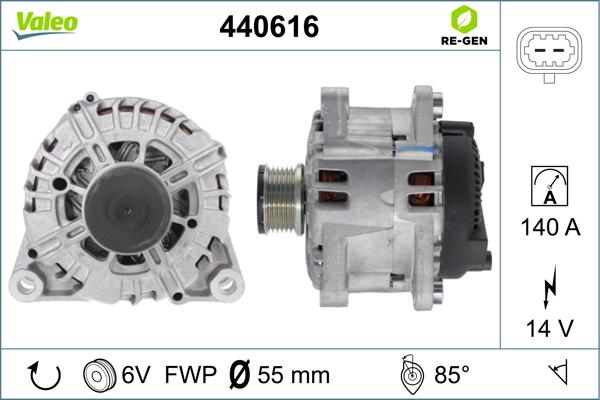 Valeo 440616 - Alternator autospares.lv