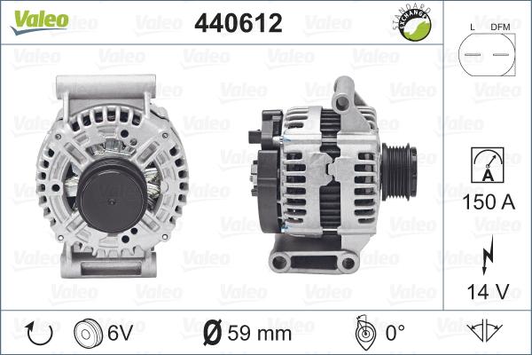 Valeo 440612 - Alternator autospares.lv