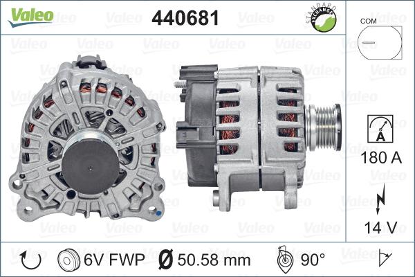 Valeo 440681 - Alternator autospares.lv