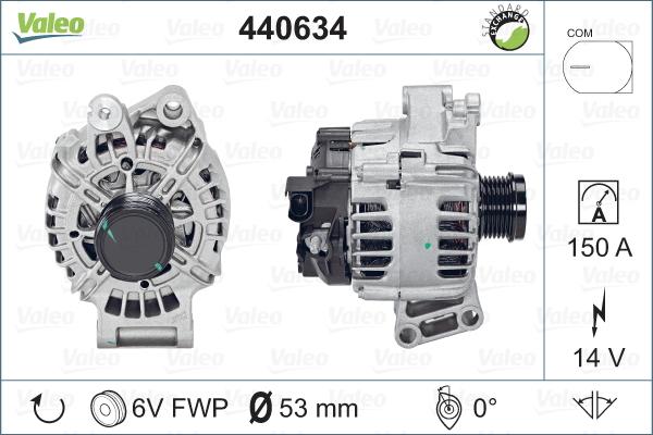 Valeo 440634 - Alternator autospares.lv