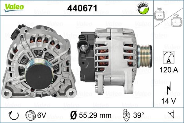 Valeo 440671 - Alternator autospares.lv