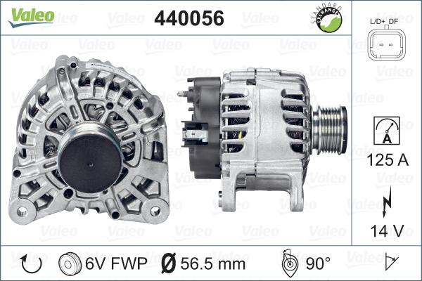 Valeo 440056 - Alternator autospares.lv
