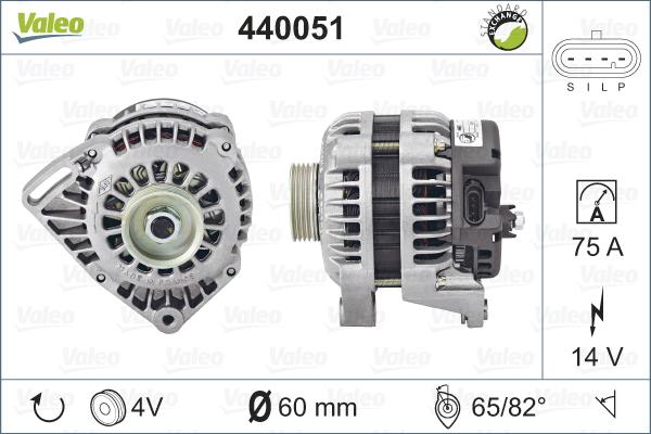 Valeo 440051 - Alternator autospares.lv