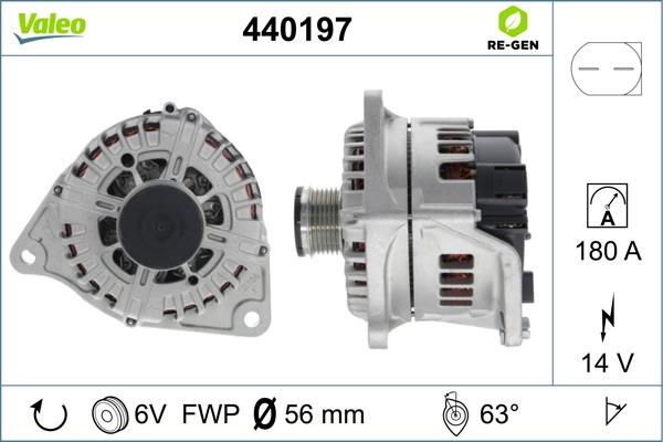 Valeo 440197 - Alternator autospares.lv