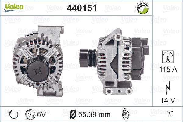 Valeo 440151 - Alternator autospares.lv
