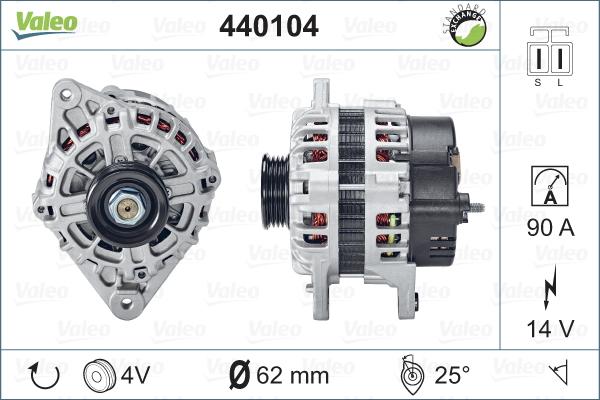 Valeo 440104 - Alternator autospares.lv