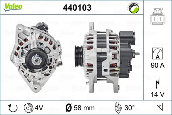 Valeo 440103 - Alternator autospares.lv