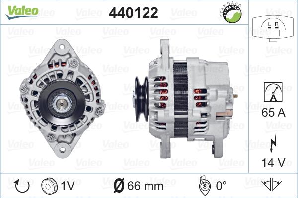 Valeo 440122 - Alternator autospares.lv