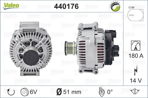 Valeo 440176 - Alternator autospares.lv