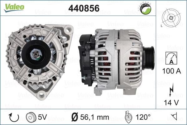 Valeo 440856 - Alternator autospares.lv