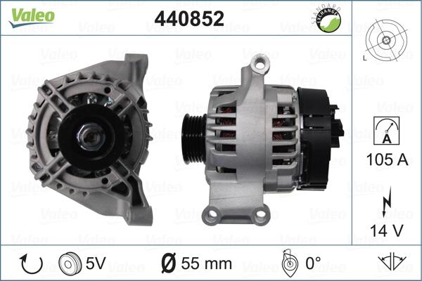 Valeo 440852 - Alternator autospares.lv