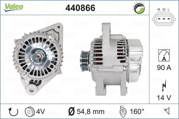 Valeo 440866 - Alternator autospares.lv