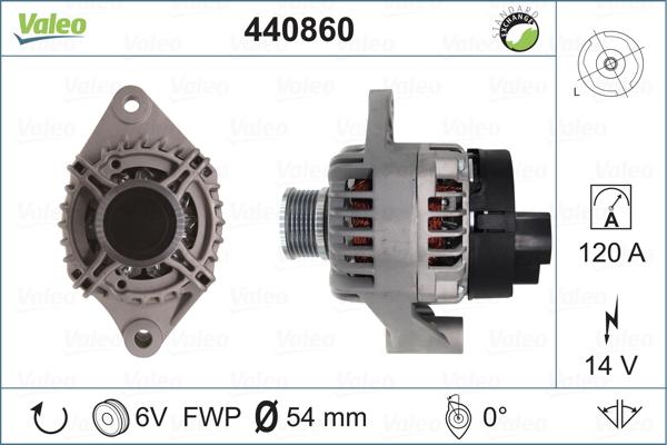 Valeo 440860 - Alternator autospares.lv