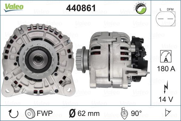 Valeo 440861 - Alternator autospares.lv