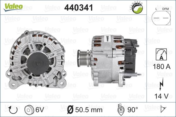 Valeo 440341 - Alternator autospares.lv