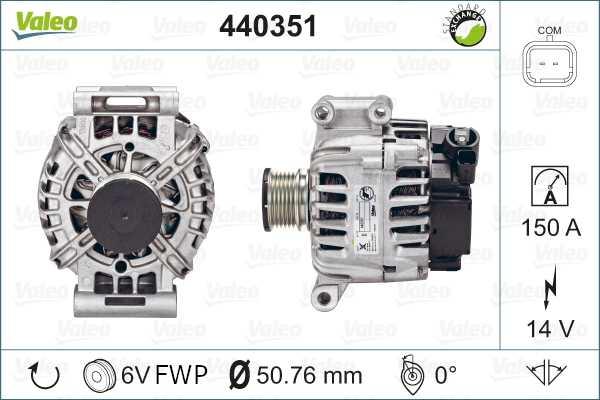 Valeo 440351 - Alternator autospares.lv