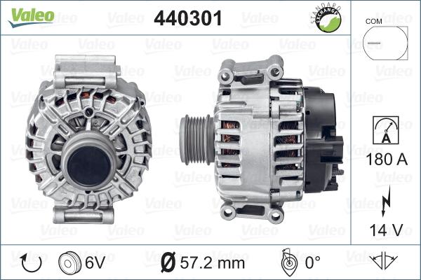 Valeo 440301 - Alternator autospares.lv