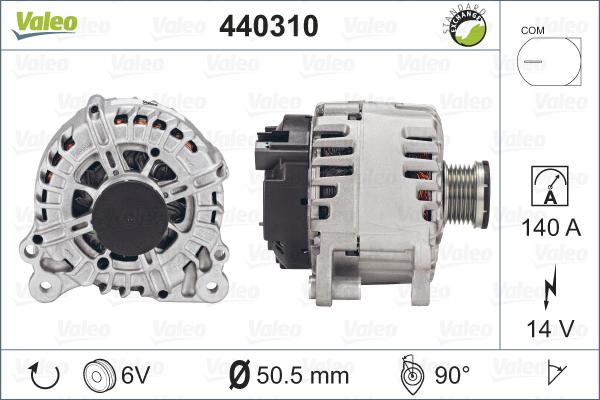 Valeo 440310 - Alternator autospares.lv