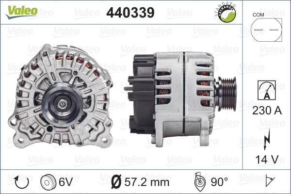 Valeo 440339 - Alternator autospares.lv