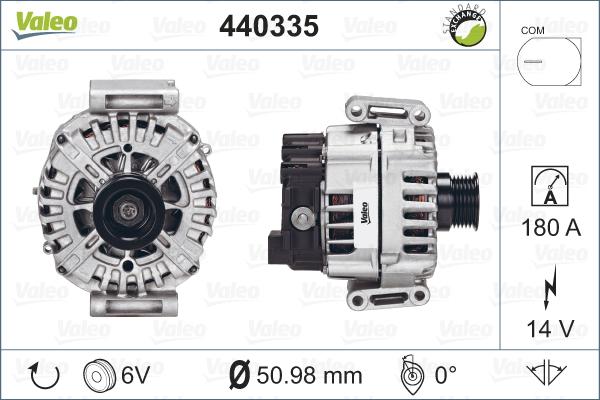 Valeo 440335 - Alternator autospares.lv