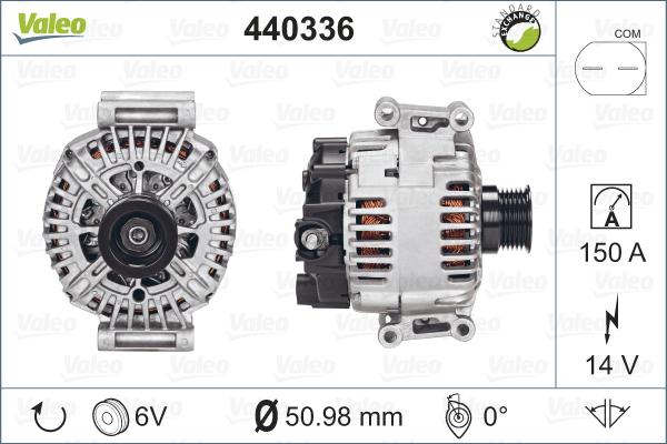 Valeo 440336 - Alternator autospares.lv