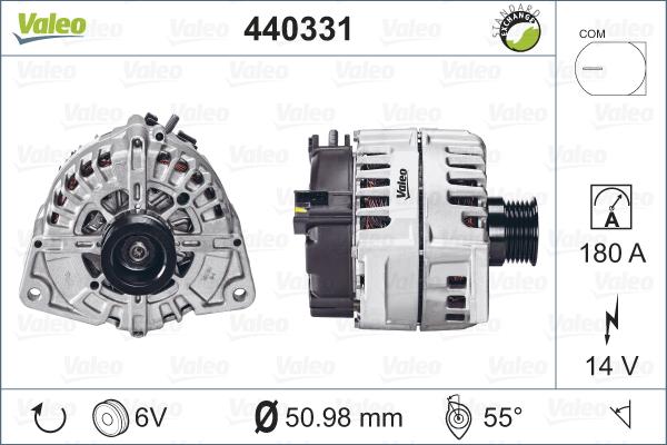 Valeo 440331 - Alternator autospares.lv