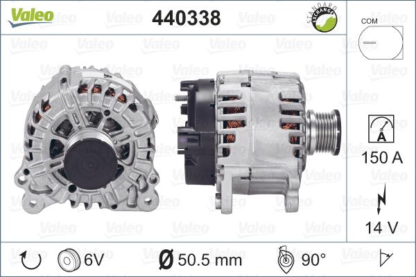 Valeo 440338 - Alternator autospares.lv