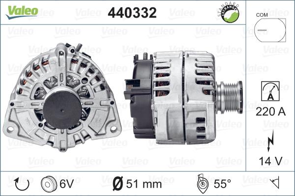 Valeo 440332 - Alternator autospares.lv