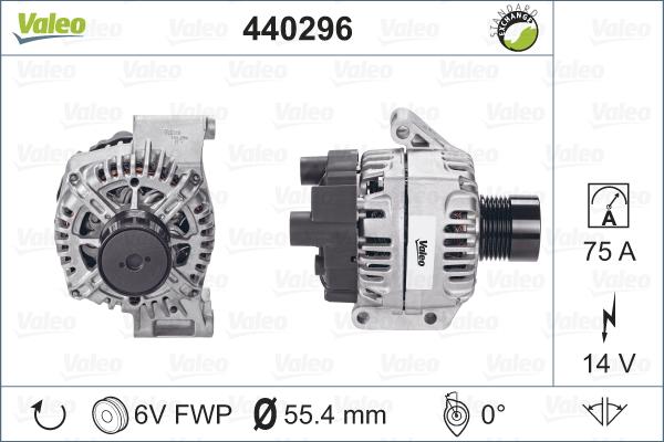 Valeo 440296 - Alternator autospares.lv