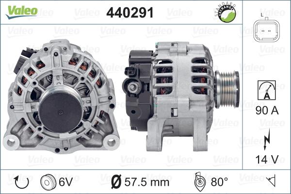 Valeo 440291 - Alternator autospares.lv