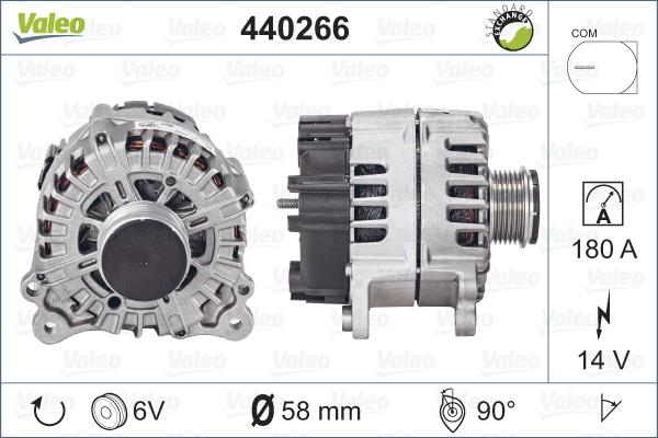 Valeo 440266 - Alternator autospares.lv