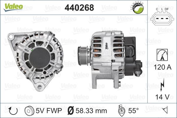 Valeo 440268 - Alternator autospares.lv