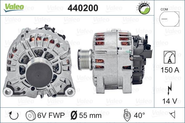 Valeo 440200 - Alternator autospares.lv