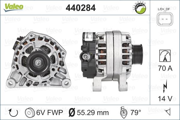 Valeo 440284 - Alternator autospares.lv