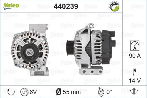 Valeo 440239 - Alternator autospares.lv