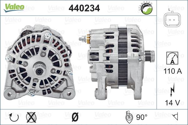 Valeo 440234 - Alternator autospares.lv