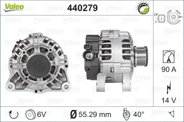 Valeo 440279 - Alternator autospares.lv