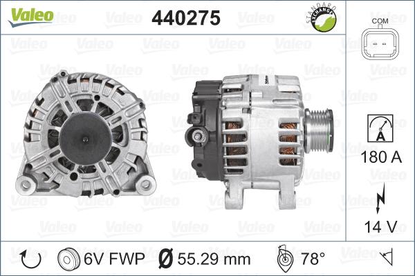 Valeo 440275 - Alternator autospares.lv