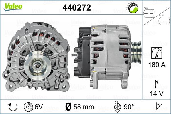 Valeo 440272 - Alternator autospares.lv