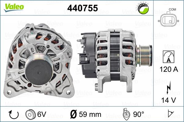 Valeo 440755 - Alternator autospares.lv