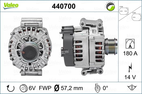 Valeo 440700 - Alternator autospares.lv