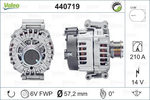 Valeo 440719 - Alternator autospares.lv