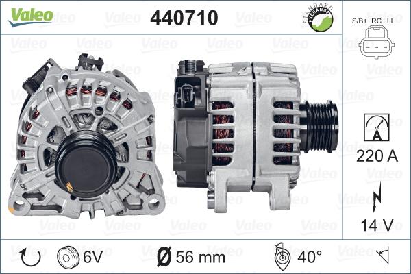 Valeo 440710 - Alternator autospares.lv