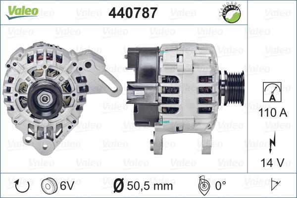 Valeo 440787 - Alternator autospares.lv