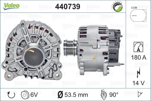 Valeo 440739 - Alternator autospares.lv