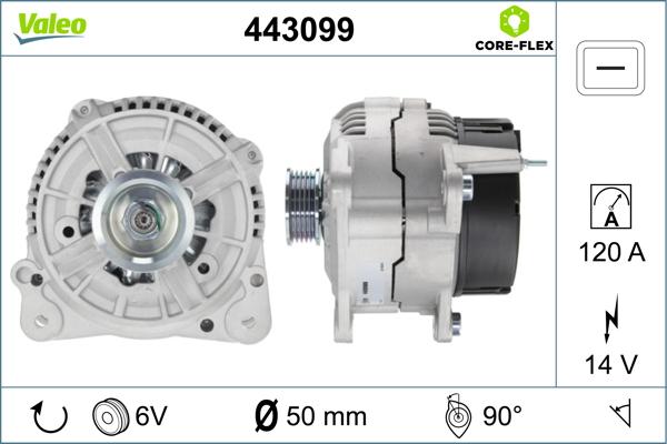 Valeo 443099 - Alternator autospares.lv