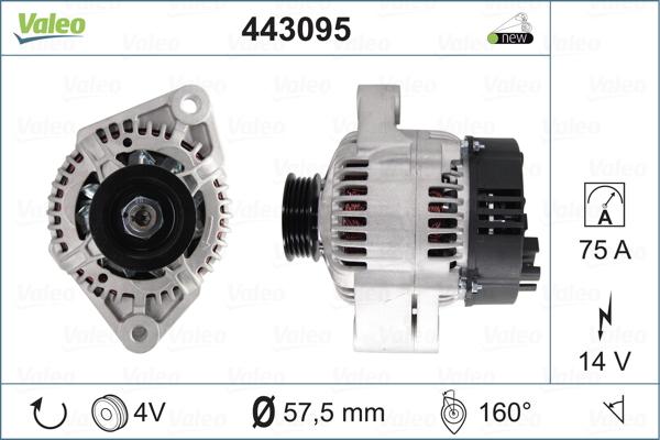 Valeo 443095 - Alternator autospares.lv