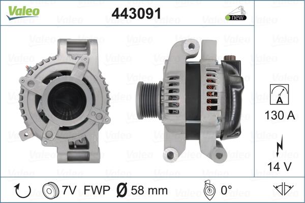 Valeo 443091 - Alternator autospares.lv