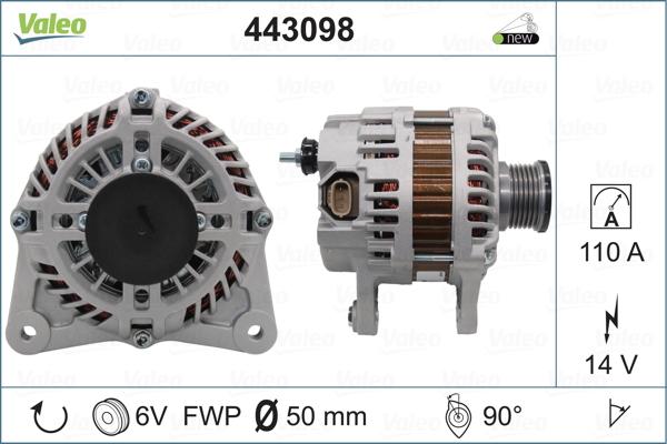 Valeo 443098 - Alternator autospares.lv